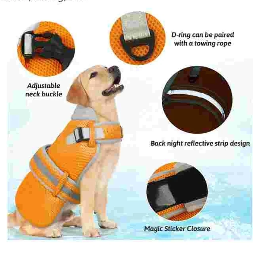 Reflective Orange Dog Cooling Vest NWOT Size XXL